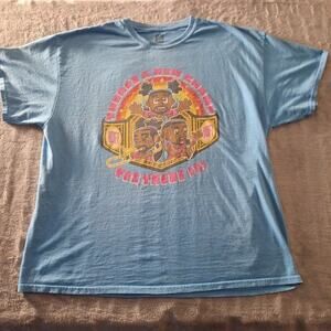 Kofi Kingston WWE There's A New Champ 2XL The New Day Blue T-Shirt Double-Sided